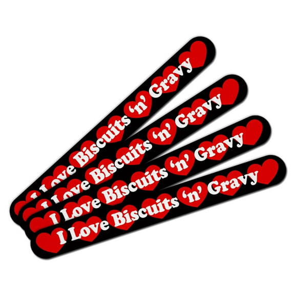 I Love Biscuits 'n' Gravy Double-Sided Nail File Emery Board Set 4 Pack