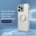 thumbnail image 1 of ELEHOLD for iPhone 14, Full Cover Protector Case,Slim Shockproof with Built-in 360°Rotatable Invisible Ring Holder Kickstand Anti-Scratch Matte Case Cover, clear, 1 of 8