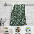 thumbnail image 6 of Qxltty Winter Green Pine Tree Face Towel Set of 2 Polyester Cotton Soft Bath Towels for Bathroom Kitchen Hotel Spa 28.3x14.4in, 6 of 8
