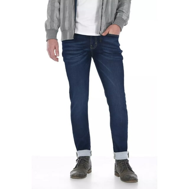 Pantalon Jeans Hombre De Mezclilla Slim Fit Liso