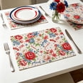 thumbnail image 6 of Independence Day Placemat, 100% Polyester Non-Slip Patriotic Table Mat for July 4th BBQ, Stain Resistant Dining Table Protector for Home Parties Weddings, Easy Clean 16.5 Inch, 6 of 6