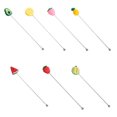 thumbnail image 2 of fastboy Stirrer Swizzle Mixing Stick Drinking Stirring Rod Silicone Stainless Steel Muddler Bar Tool Accessories Party Lemon, 2 of 8