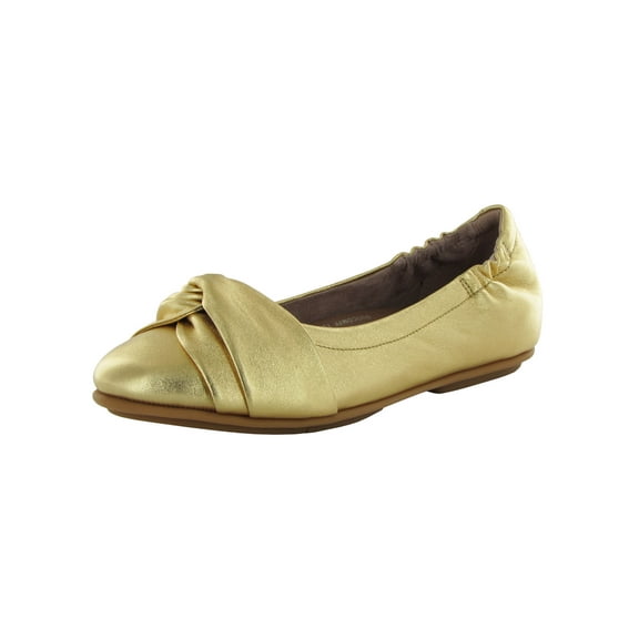 Fitflop Womens Twiss Leather Ballerina Flat Shoes, Artisan Gold, US 6