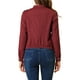 thumbnail image 3 of Chaqueta de moto ligera con cuello alzado y cierre para mujer INSPIRE CHIC L Burdeos, 3 of 8