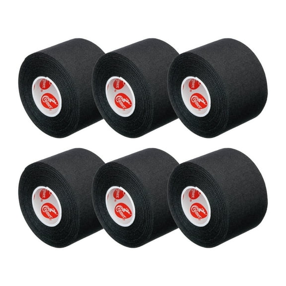 Cramer Team Athletic Tape, Black, Easy Tear, Ankle & Wrist Taping, 6-Pack, 1.5" X 10 Yard
