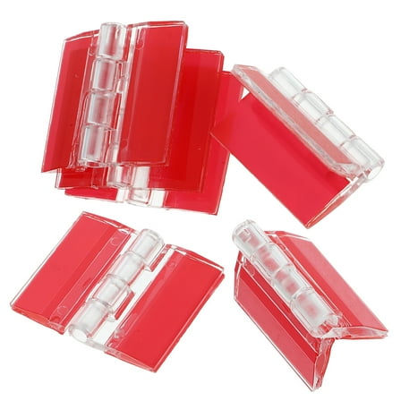 WORGEOUS 6pcs Acrylic Hinges Self-adhesive Heavy Duty Hinges Multi-use Box Lid Hinges DIY Crafts Furniture Repair Folding Small Hinges