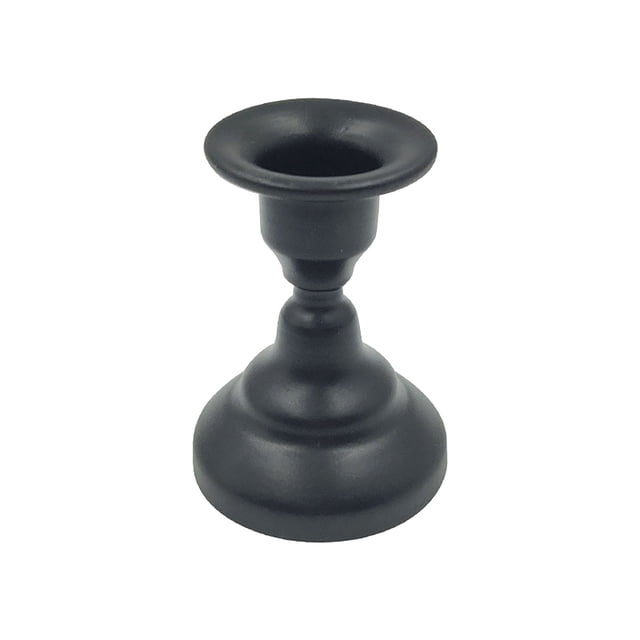 Candelabro geométrico redondo de metal forjado Adornos decorativos de escritorio Candelabro decorativo de metal forjado negro Tablero decorativo para velas