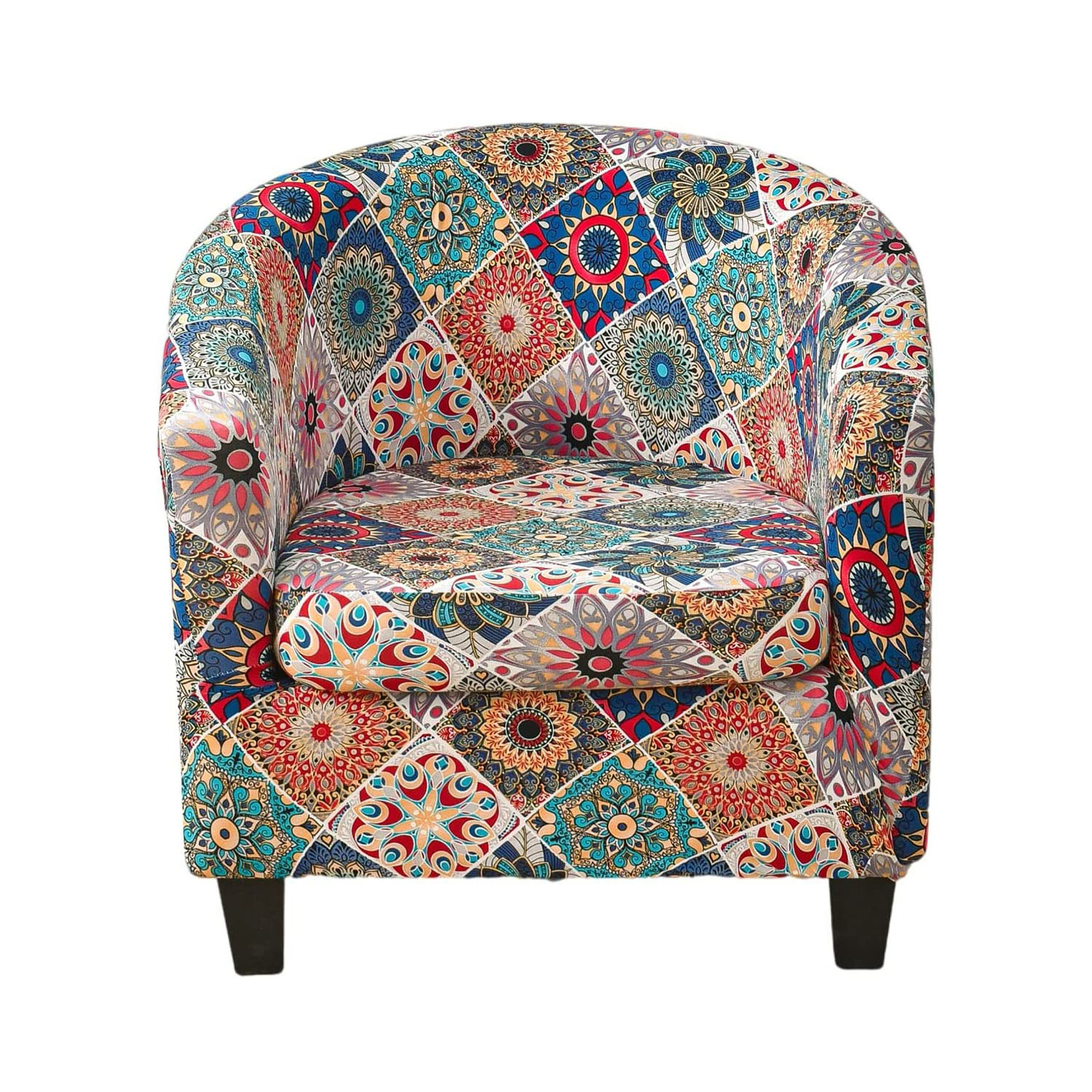 2 Piece Club Chair Slipcover Printed Tub Chair Slipcover Armchair