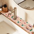 thumbnail image 2 of Yayeee Faucet Mat for Kitchen Sink 14.7" Diatomite Long Splash Guard Pad, Beige Christmas Snowman, 2 of 7