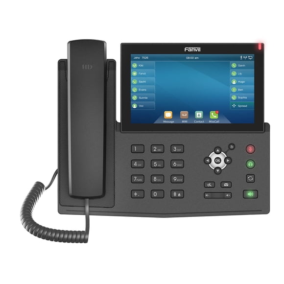 Fanvil X7 Enterprise VoIP Phone, 7-Inch Color Touch Screen, 20 SIP Lines, Power Adapter Not Included