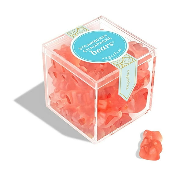 Sugarfina Strawberry Champagne Bears Small Candy Cube Gummy Bears, 3.9oz, 1 Count