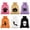 Multicolor 30 Pcs, variant on Halloween Pumpkin Basket 7.87 x 5.12in Halloween Candy Storage Bag Trick or Treat Buckets Goodie Gift Bags with Handle for Party Supplies(Blue)