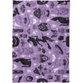 thumbnail image 2 of Coolnut Spooky Halloween Pattern Purple Rectangle Tablecloth 54x54In,Dinner Table Cover for Outdoor & Indoor Patio, Picnic, BBQ, Holiday Party Halloween Decoration, 2 of 7