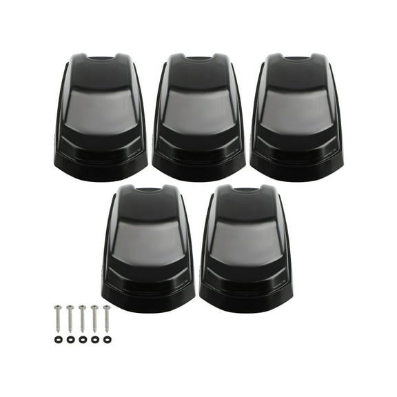 SCITOO 5Pcs Smoke Lens Cab Marker Roof Running Amber Light LED Top Clearance Lights Assembly 9LED Fit For F250 F350 Super Duty 2017-2022 Side Marker Light OEM Replacement