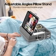 thumbnail image 3 of KDD Tablet Pillow Stand, iPad Tablet Stand with Storage, Foldable Adjustable Holder for Desk Bed Couch and Lap, Grey, 3 of 9
