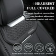 thumbnail image 3 of Coverado Front Car Seat Covers, Luxury Leather Car Seat Protectors, Automotive Interior Cushions Universal Fit Most Cars, Black, 3 of 7
