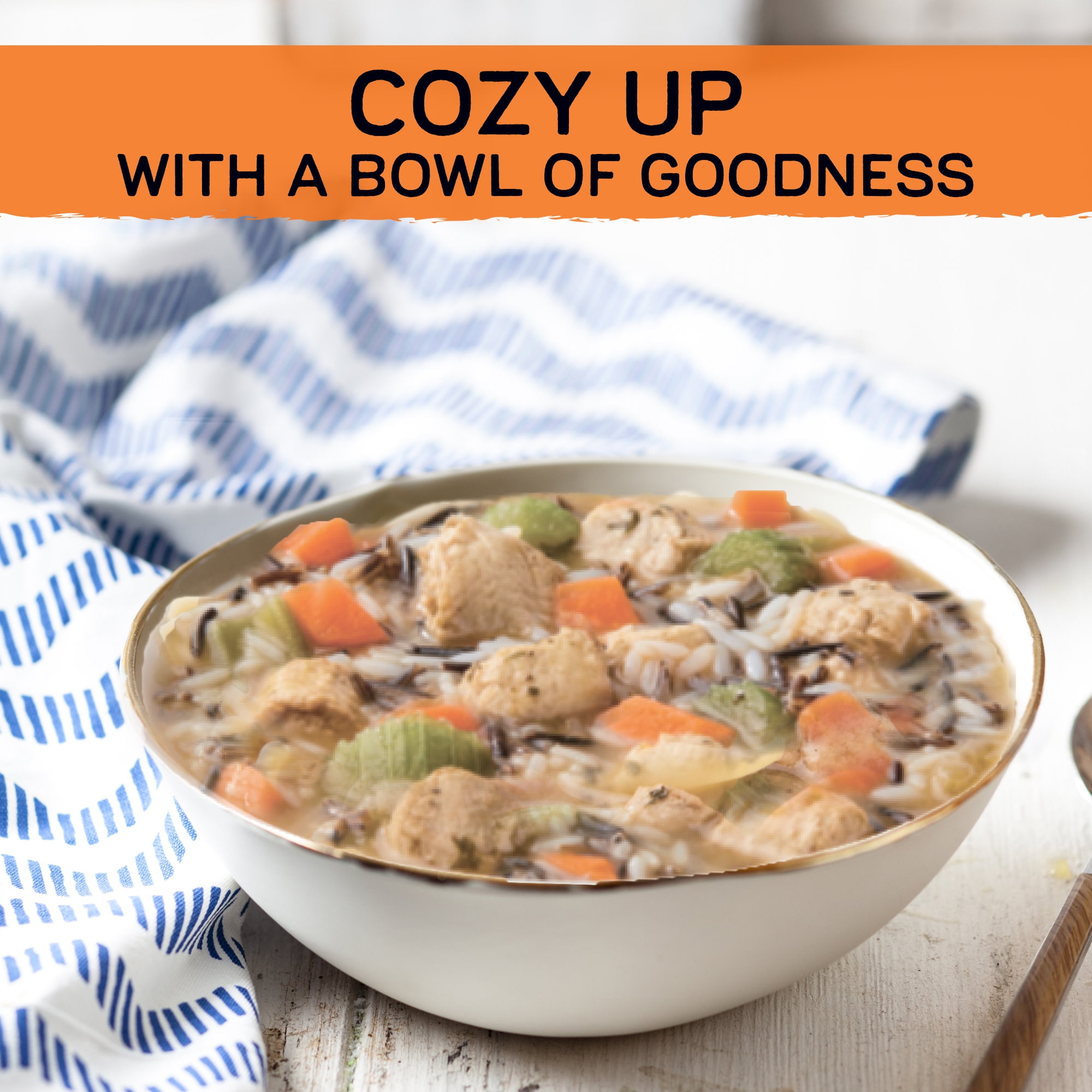 (12 pack) Gardein Plant-Based Chick'n & Rice Soup, Vegan, 15 oz.