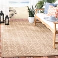 thumbnail image 2 of SAFAVIEH Courtyard Alastar Geometric Indoor/Outdoor Area Rug, 6'7" x 9'6", Brown/Cream, 2 of 9