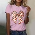 thumbnail image 5 of Timegard Womens Tops Valentines Day Print Short Sleeve Crewneck Tee Shirts Casual Loose Comfy Tops, 5 of 7