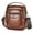 brown, variant on Cowhide shoulder crossbody leather shoulder bag men's retro 8-inch premium multi-functional bag