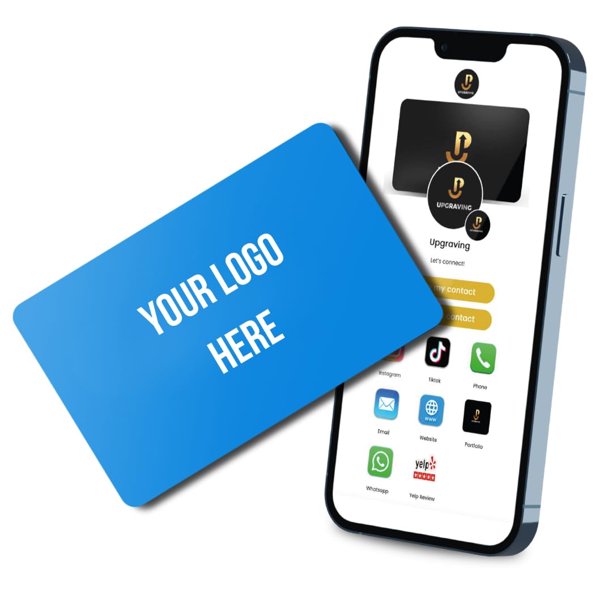 Tarjeta de presentación digital de plástico personalizable para redes - Tarjeta de presentación digital NFC - Tarjeta de presentación digital de plástico - Toca para compartir - No requiere