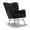 Black, variant on 050-Teddy Fabric Rocking Gilder Nursery Chair For Living Room Indoor,Black