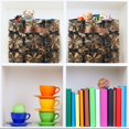 thumbnail image 6 of Yayeee 2 Pack Canvas Storage Basket with Handles for Shelves Fabric Bins Closet Organizer, Metallic Flower, 6 of 8