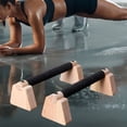 thumbnail image 7 of BESTSKY 2 Pieces Push up Bar Wooden Parallettes Bar for Men Women Portable Sturdy Structure Push for Exercise Floor Workout 25CM, 7 of 7