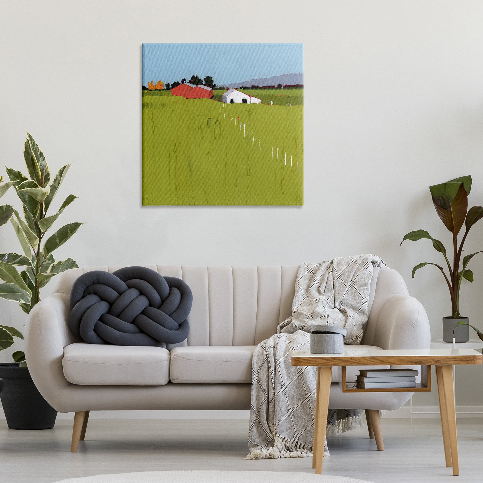 Pastoral Fence Line Canvas Wall Art, design by Ruth LaGue