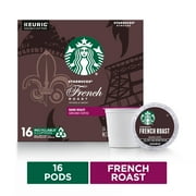 Starbucks Dark Roast K-Cup Coffee Pods — French Roast for Keurig Brewers — 1 box (16 pods)