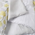 thumbnail image 3 of Comfort Spaces Bed in A Bag - Trendy Casual Design Cozy Comforter with Complete Sheet Set with Side Pocket, All Season Cover, Matching Shams, Queen, Nina, Leaf Yellow/Grey 9 Piece, 3 of 12