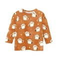 thumbnail image 5 of Grblisyd Girls Shirts 3/4 Length Sleeve Cute Animal Print Graphic Tops Crewneck Kids Casual Basic Loose Tee 7-8Y, 5 of 6
