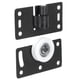 thumbnail image 5 of Juego de ruedas para puerta corredera, herrajes de polea de puerta de acero laminado en frío para armario, armario, 5 of 14