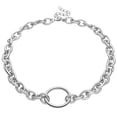 thumbnail image 1 of EeaseMX Collar con colgante punk de personalidad, gargantilla geométrica sencilla y exagerada para mujer y niña (plata), 1 of 7