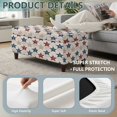 thumbnail image 4 of SEANATIVE Stretch Ottoman Cover Storage Ottoman Bench Covers Removable Footrest Stool Slipcover Independence Day Printed Furniture Protector for 4th of July Decor, M, Star Pattern, 4 of 7