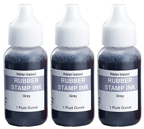 Infusion Stamp Ink Refill Bottles, 1-Ounce, 3-Pack, Gray