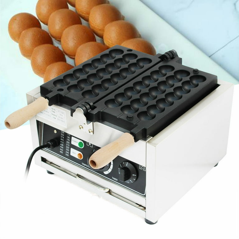 Anqidi Bubble Waffle Maker, 1500W Electric Commercial Stainless Steel Non-Stick Egg Waffle Ball Machine, 50~300, Size: 37.5*33*212.5cm/14.76*12.99*