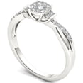 thumbnail image 2 of 1/4 Carat T.W. Diamond Criss-Cross Shank Cluster 10kt White Gold Engagement Ring, 2 of 5