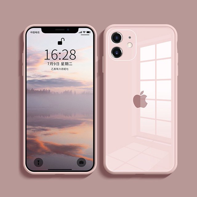Funda protectora Funda De Silicona Resistente aplicar para Iphone 11 12 13 Pro Max X Xr 7 8 Plus Con Bordes De Vidrio Suave