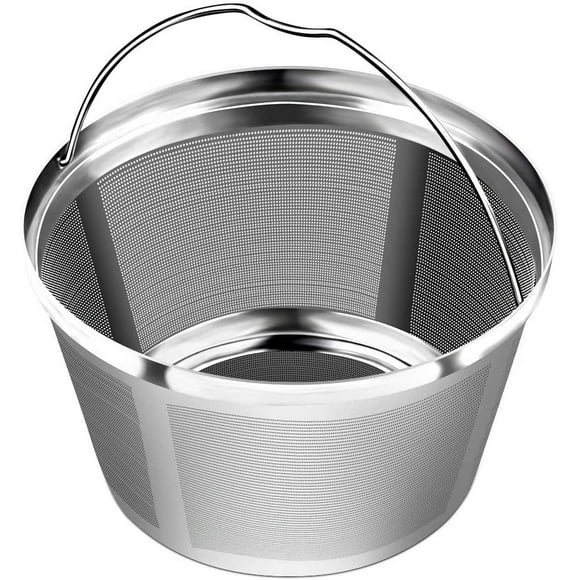 8-12 Cup Reusable Basket Coffee Filters, Perfect Fit for Mr. Coffee, Black & Decker, Krups Coffee Makers