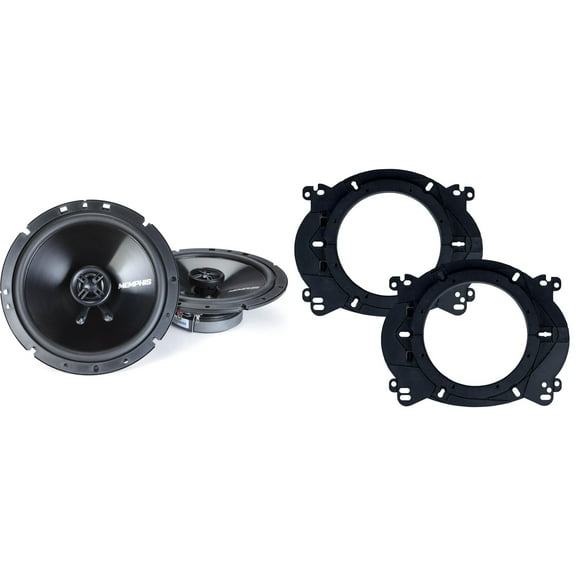 Memphis Audio SRX60V Street Reference Series 6.5" Oversize Speakers - Pair with OEMBKT60 Vehicle Specific 6 1/2"" Speaker Adaptors