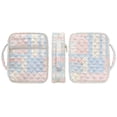 thumbnail image 6 of FOR U DESIGNS Flower Pink Blue Pttern Bible Cover Large Capacity Bible Holder Case with Handle Quilted Book Cover Bible Carrier Tote Bag for Bible Study/Daily Use, 6 of 7