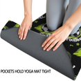 thumbnail image 3 of Black Soccer Balls with Green Elements Pattern Hot Yoga Mat Towel Non Slip for Hot Yoga - Quick-Drying Yoga Mat Cover with 4 Corner Pockets with Travel Bag - Hot Yoga Towel Non Slip 70"x26", 3 of 6
