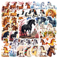 thumbnail image 2 of 50pcs Horse and Flower Nature Sticker Set for Skin Laptop Water Bottle Phone, 2 of 3