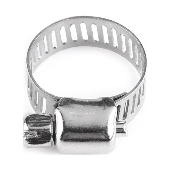 Stainless Steel Worm Hose Clamps ,10pcs Adjustable Screw Band Hose Clamps Fuel Pipe Worm Gear Clip for Various Pipes[16-25]