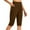 Brown, variant on Wyobmus Capri Leggings for Women High Waisted Yoga Capri With Pockets Tummy Control Workout Tight Pants Beige