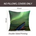 thumbnail image 2 of LALILO Throw Pillow Covers Night Sky Beautiful Shape Green Vibrant Cushion Cover 18" x 18", 2457 Pack, 2 of 6