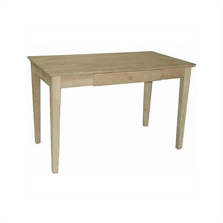 International Concepts Unfinished Writing Desk With Drawer