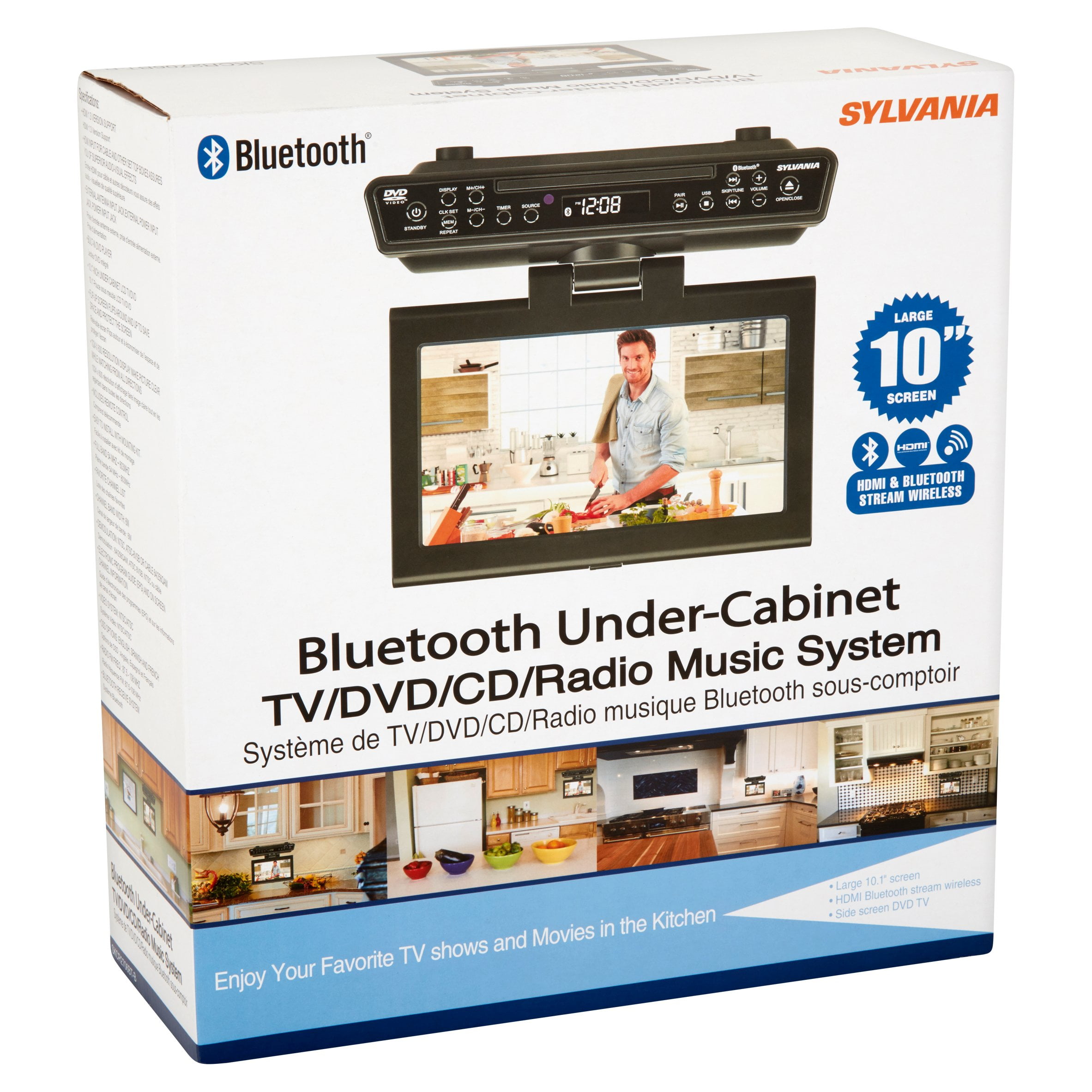 Sylvania Skcr2706bt 102 Under Counter Bluetooth Kitchen Tv With
