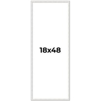 18x48 Frame White Real Wood Picture Frame Width 0.75 inches | Interior Frame Depth 0.5 inches |